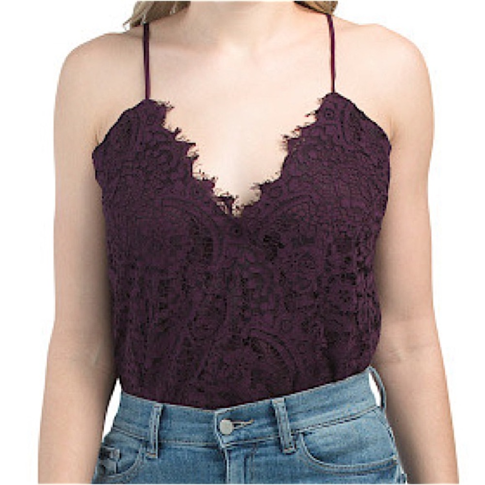 Leyden Lace V Neck Body Suit